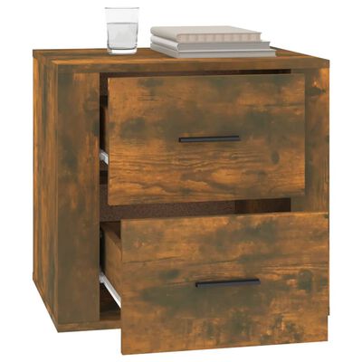 vidaXL Bedside Cabinet Smoked Oak 50x39x47 cm