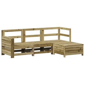 vidaXL 4 Piece Garden Sofa Set Impregnated Wood Pine