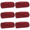 vidaXL Throw Blankets 6 pcs Bordeaux Red 270 x 240 cm 5.08 kg Fleece