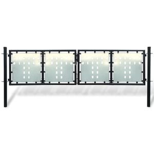 vidaXL Black Single Door Fence Gate 300x75 cm