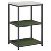 vidaXL Kitchen Storage Set with Shelf 3 pcs Olive Green Steel