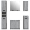 vidaXL 5 Piece Bathroom Cabinet Set Grey Sonoma Engineered Wood