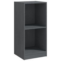 vidaXL Side Cabinet Grey 35.5x33.5x76 cm Solid Pinewood