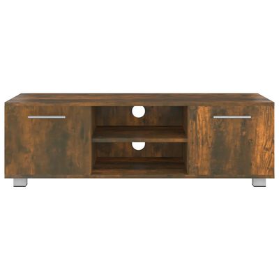 vidaXL TV Cabinet Smoked Oak 110x40x35 cm Engineered Wood