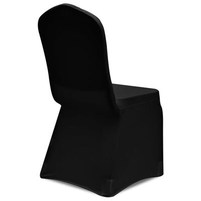 Chair Cover Stretch Black 6 pcs
