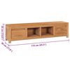 vidaXL TV Cabinet 115x30x35 cm Solid Teak Wood