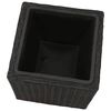 vidaXL Garden Raised Beds 3 pcs Poly Rattan Black
