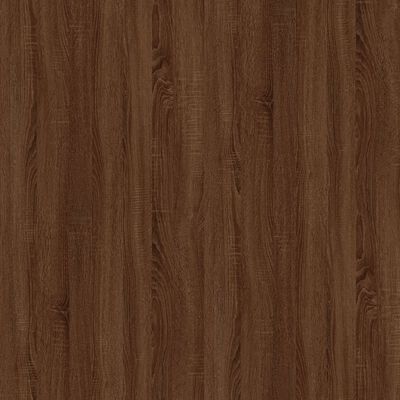vidaXL Coffee Table Brown Oak 80x50x45 cm Engineered Wood and Iron