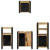 vidaXL Bathroom Furniture Set with Door 4 pcs Brown Solid Reclaim Wood