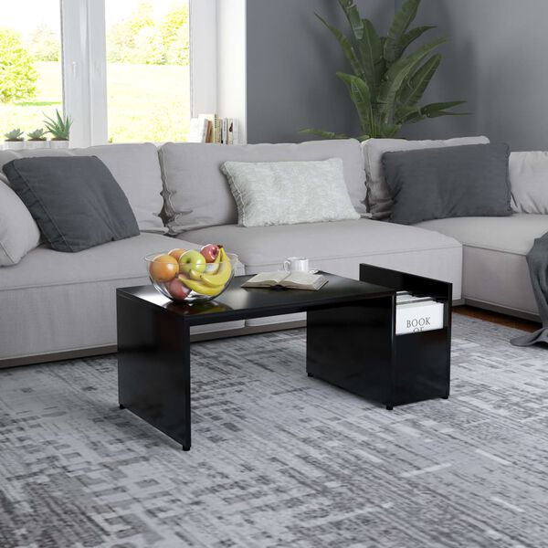 vidaXL Coffee Table Black 90x45x35 cm Engineered Wood
