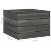 vidaXL Garden Pallet Table Solid Pinewood Dark Grey