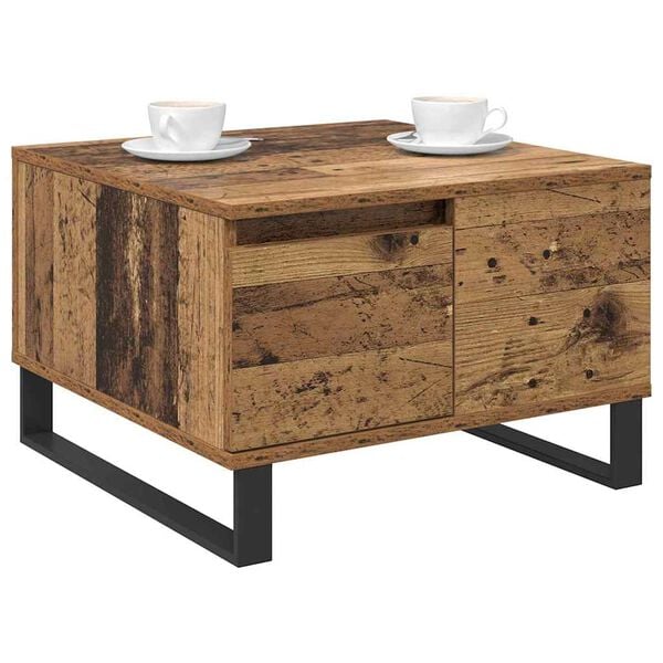 vidaXL Coffee Table Old Wood 55 x 55 x 36.5 cm Engineered Wood