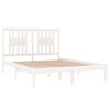 vidaXL Bed Frame without Mattress White Solid Wood 120x200 cm (810013+818661)