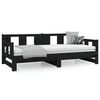 vidaXL Pull-out Day Bed without Mattress Black 2x(80x200) cm