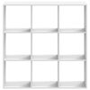 vidaXL Bookcase White 102x32x102 cm Engineered Wood