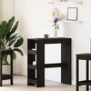 vidaXL Bar Table with Racks Black Oak 90x40x103.5 cm Engineered Wood