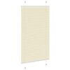 vidaXL Pleated Blind Cream 80x150 cm Fabric Width 79.4 cm Polyester