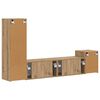 vidaXL TV Cabinet Set Wall-mounted 4 pcs Artisan Oak Engineered Wood
