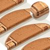 vidaXL Stair Mats Self-adhesive 10 pcs 65x21x4 cm Beige