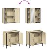 vidaXL 2 Piece Bathroom Furniture Set Sonoma Oak Engineered Wood