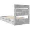 vidaXL Storage Bed Concrete Grey 90 x 200 cm Engineered Wood