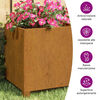 vidaXL Planters with Legs 2 pcs Rusty 40x40x40 cm Corten Steel