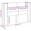 vidaXL Headboard Cabinet with LED Grey Sonoma 160 x 16.5 x 103.5 cm