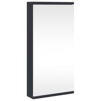 vidaXL Corner Bathroom Mirror Cabinet Grey 30x24x60 cm