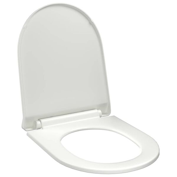 vidaXL Soft-close Toilet Seat with Quick-release Design White