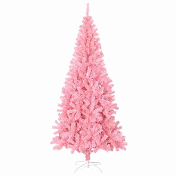 vidaXL Christmas Tree with 300 LEDs with Stand Pink 180 cm PVC
