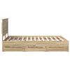 vidaXL Bed Frame with Drawer Sonoma Oak 150 x 200 cm Engineer Wood