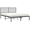 vidaXL Metal Bed Frame without Mattress with Headboard Black 140x190cm