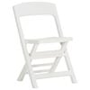 vidaXL Folding Garden Chairs 4 pcs PP White