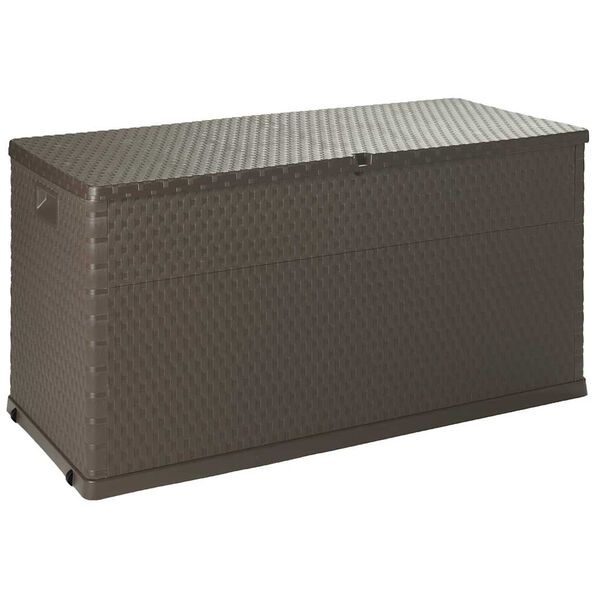 vidaXL Garden Storage Box Brown 120x56x63 cm PP Rattan