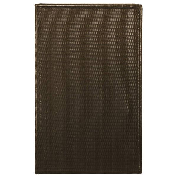 vidaXL Single Wheelie Bin Shed Poly Rattan 76x78x120 cm Brown