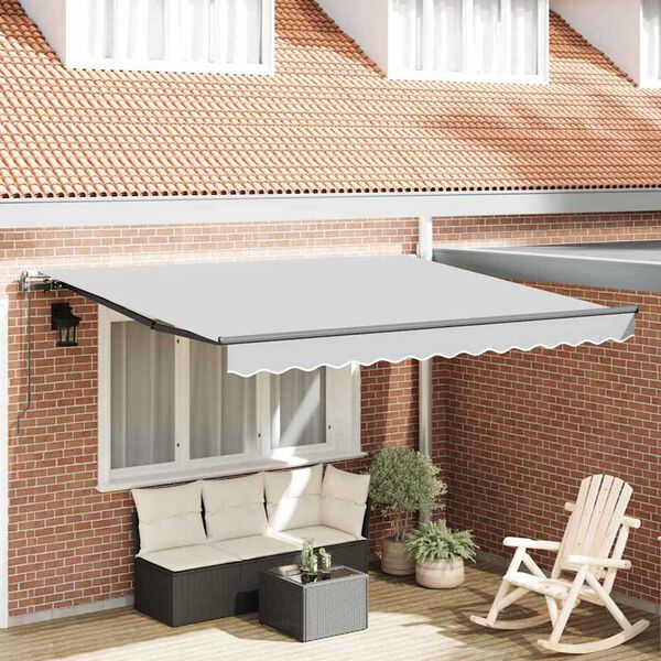 vidaXL Awning Manual Anthracite 3 x 2.5 m Metal