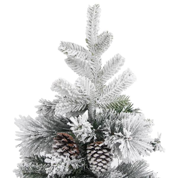 vidaXL Christmas Tree with Flocked Snow&Cones 150 cm PVC&PE