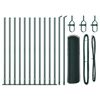 vidaXL Hexagonal Fence with Concrete Base 25 x 0.5 m PVC-Coated Steel