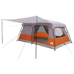 vidaXL Family Tent with Roof Grey and Orange 500 x 400 x 230 cm