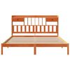 vidaXL Bookcase Bed without Mattress Wax Brown 200x200 cm Solid Wood Pine