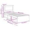 vidaXL Bed Frame with Drawer Concerte Grey 75 x 190 cm Solid Pine Wood