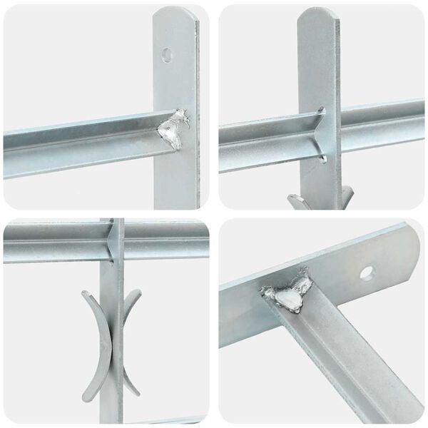 Adjustable Security Grille for Windows with 4 Crossbars 500-650 mm