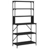 vidaXL Baker's Rack 6-Tier Black 90x40x180 cm Engineered Wood