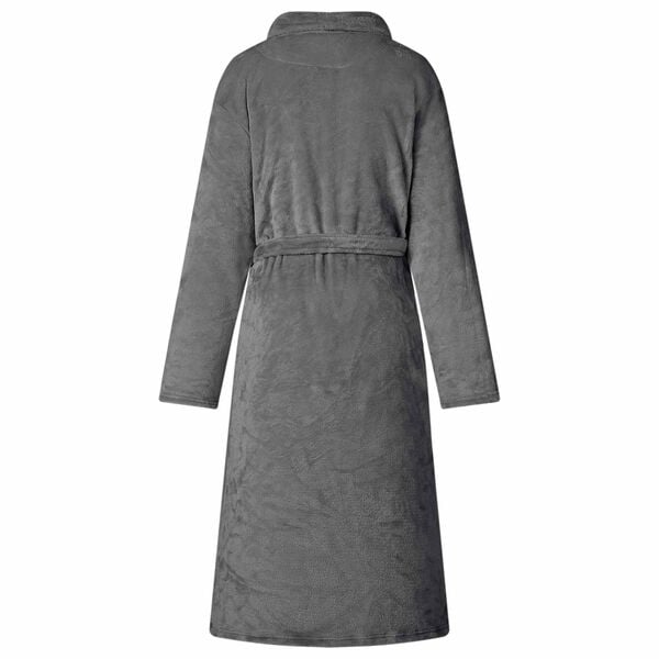 vidaXL Bathrobe without Hood Dark Grey XL Flannel