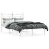 vidaXL Metal Bed Frame without Mattress with Headboard White 120x190cm