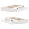 vidaXL Bed Frame without Mattress White 90x190 cm Single Solid Wood Pine
