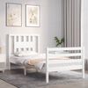 vidaXL Bed Frame without Mattress White 90x200 cm Solid Wood
