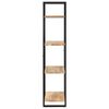 vidaXL 4-Tier Bookcase 80x40x180 cm Rough Mango Wood