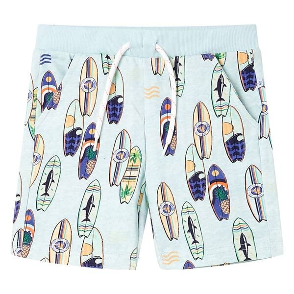 Kids' Shorts with Drawstring Soft Blue Melange 116
