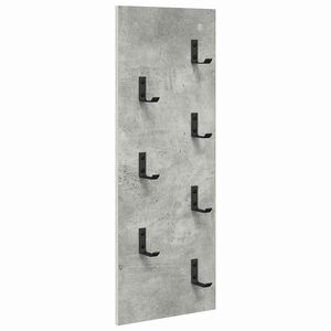 vidaXL Wall-Mounted Coat Rack Concrete Grey 30 x 1.5 x 80 cm